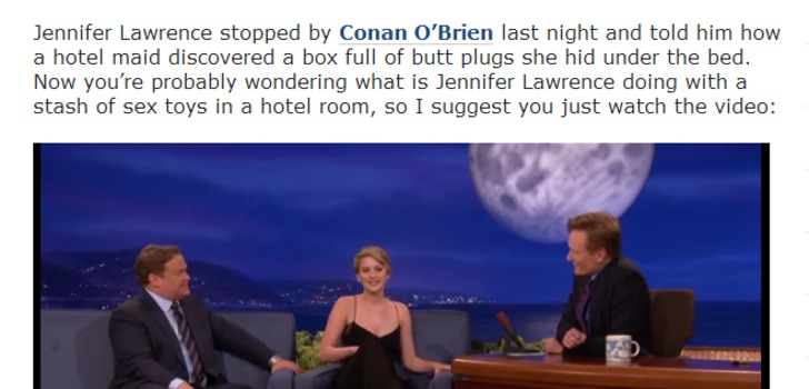 Nyt sitten sitä kuuluisaa videota kehiin!! | Jennifer Lawrencen kotivideota odotellessa!