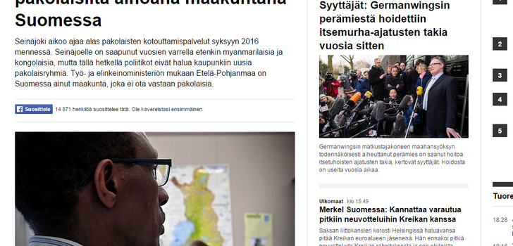 Etelä-Pohjanmaa sulkee ovensa pakolaisilta ainoana maakuntana Suomessa