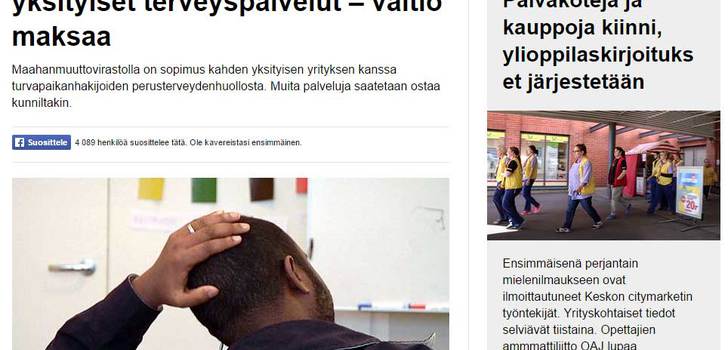 Suomeen saapuvat turvapaikanhakijat saavat yksityiset terveyspalvelut – valtio maksaa