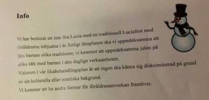 Luciajuhla peruttu ruotsissa- loukkaa muslimeja