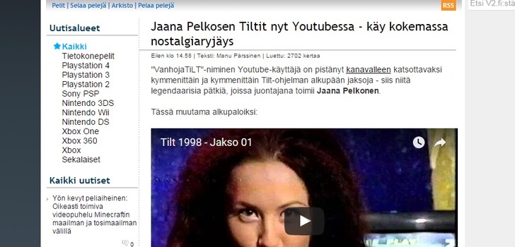 Jaana Pelkosen Tiltit Youtubessa