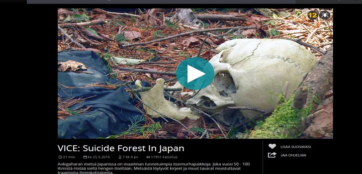Dokumentti Japanin itsemurhametsästä | VICE