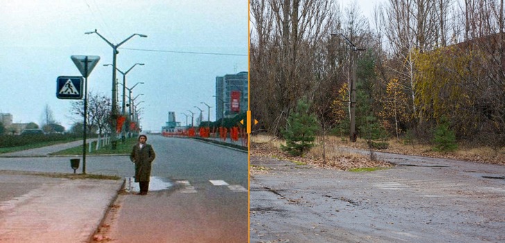 Pripyat ennen / nyt
